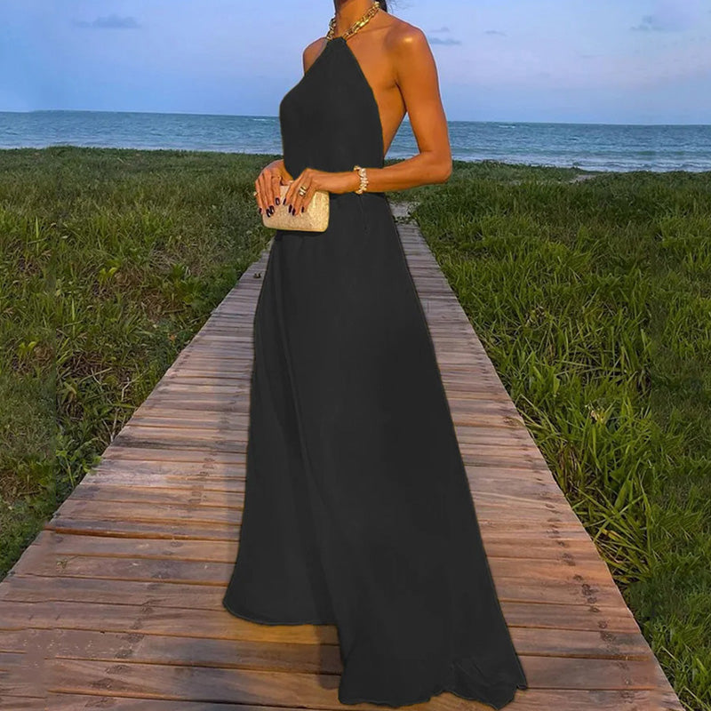 Vestido Longo de Festa sem Alça Clarissa