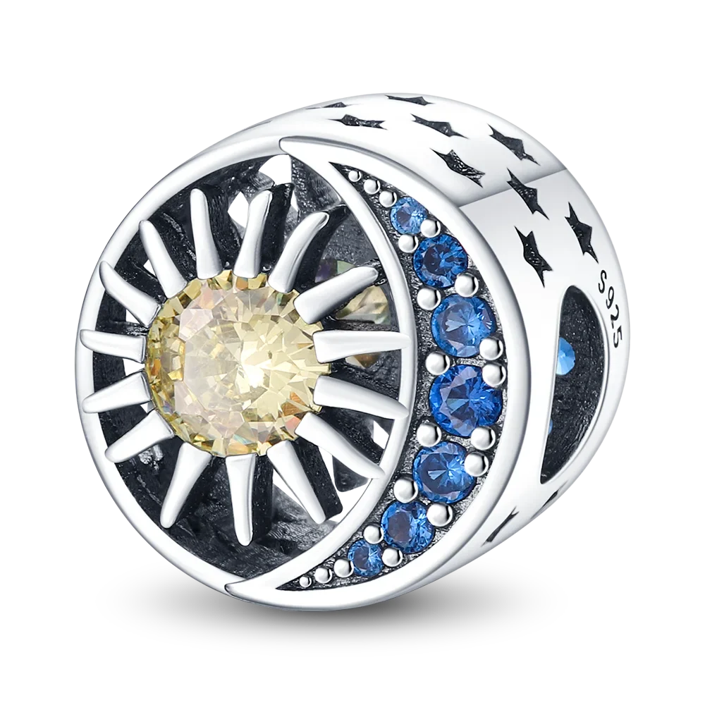 Pulseira Pandora Sol Lua 4 Berloques Brinde