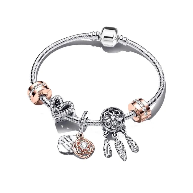 Pulseira Azzati Life Prata + 5 Berloques Brinde