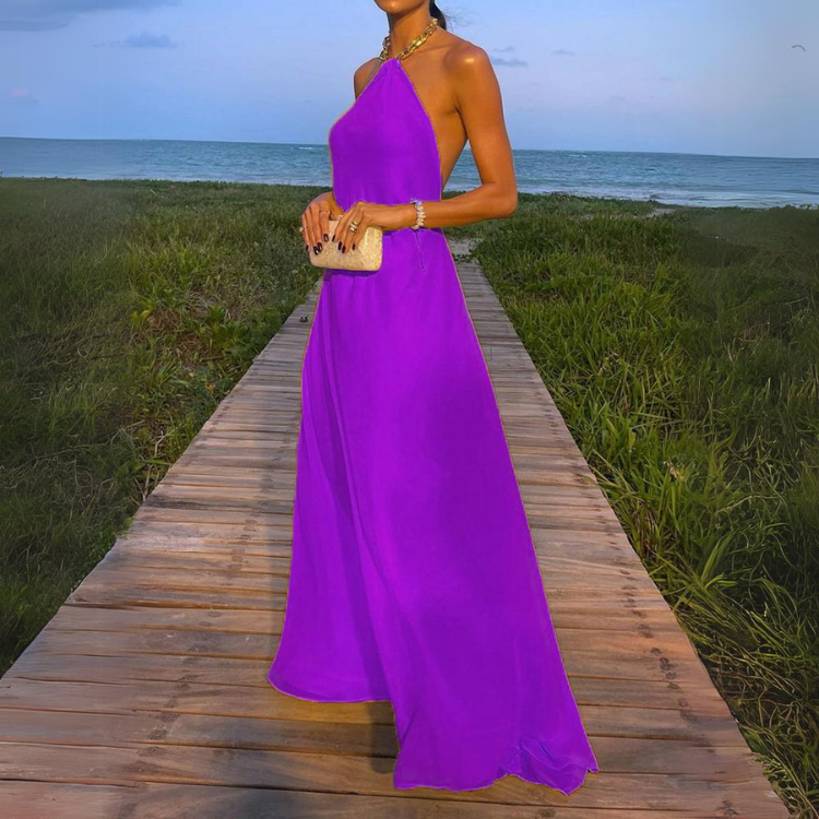 Vestido Longo de Festa sem Alça Clarissa