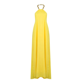 Vestido Longo de Festa sem Alça Clarissa