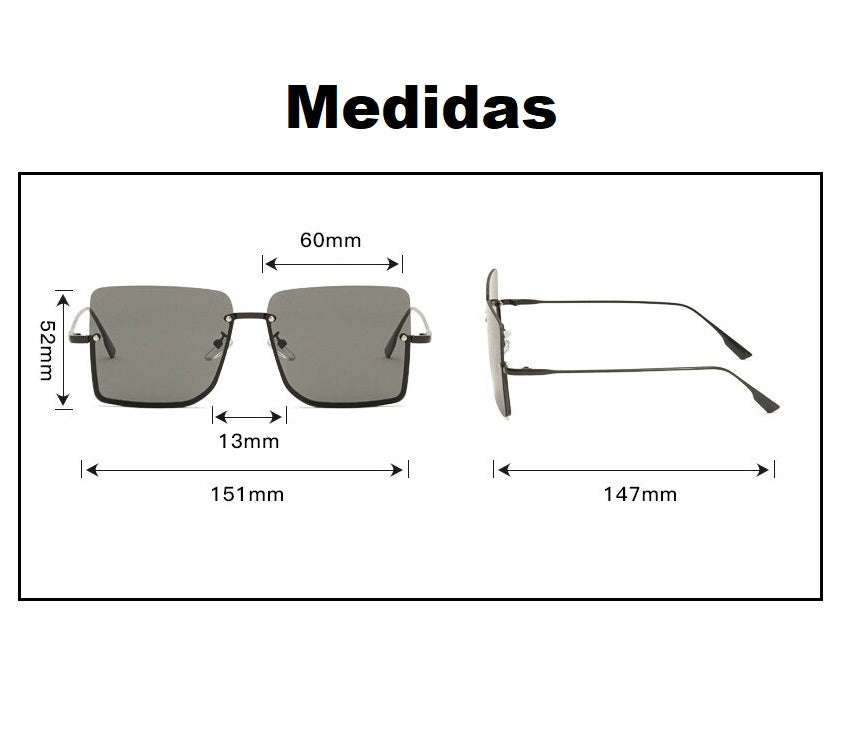 Óculos de Sol Quadrado Edith