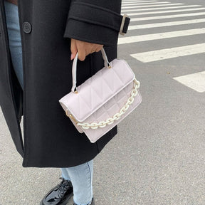 Bolsa de Couro - Alça Transversal e Alça de Mão
