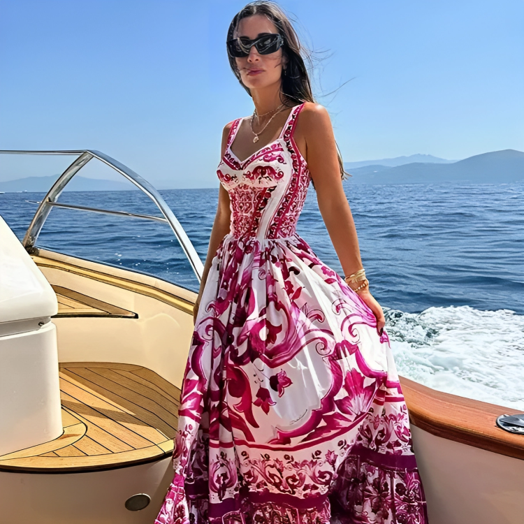 Vestido Longo Estampado Ophelia