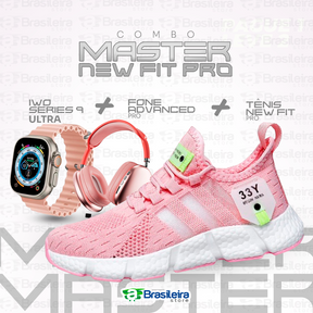 Combo Newfit Advanced 3x1 TÊNIS SNEAKER NEWFIT PRO + IWO SERIES 9 ULTRA + FONE BLUETOOTH ADVANCED PRO | ENVIO IMEDIATO | FRETE GRÁTIS | 12x