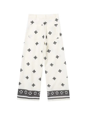 Calça de Linho Bordada Iolanda