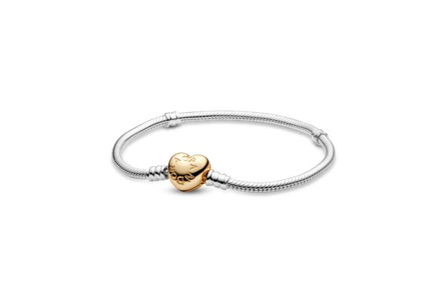 Pulseira Fecho Coração Dourado