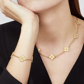 Pulseira Virgínia + COLAR DE BRINDE - Banhados a Ouro 18K