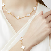 Pulseira Virgínia + COLAR DE BRINDE - Banhados a Ouro 18K