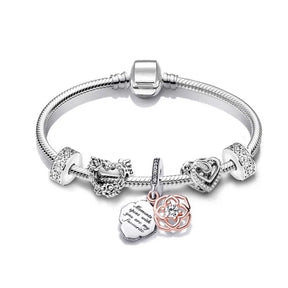 Pulseira Azzati Life Prata         + 5 Berloques Brinde