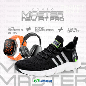 Combo Newfit Advanced 3x1 TÊNIS SNEAKER NEWFIT PRO + IWO SERIES 9 ULTRA + FONE BLUETOOTH ADVANCED PRO | ENVIO IMEDIATO | FRETE GRÁTIS | 12x